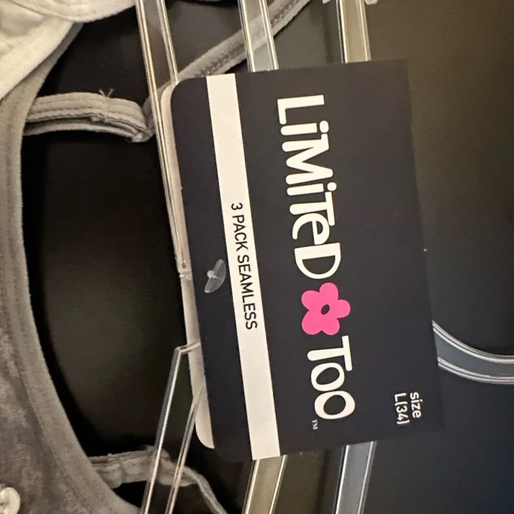 NWT Limited Too Training Bras 3-pack (size L)